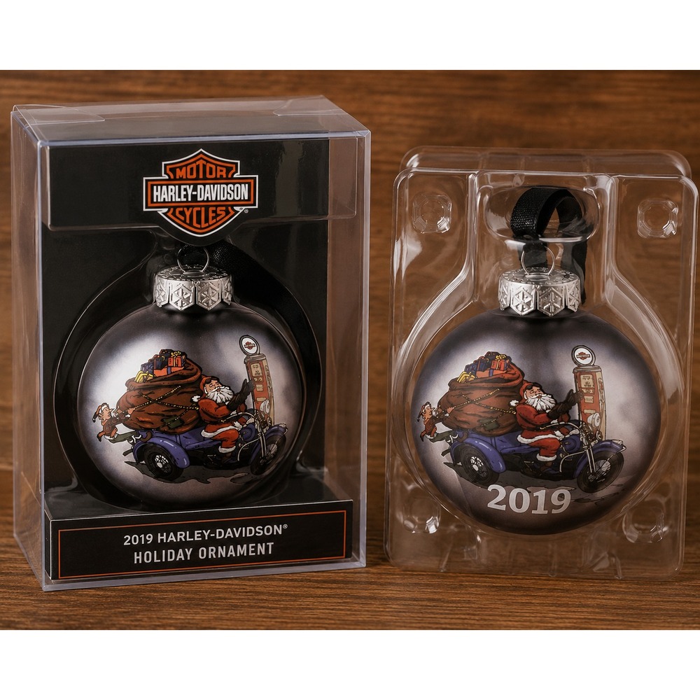 Harley Davidson 2019 Christmas Ornament Santa Motorcycle Holiday Bulb